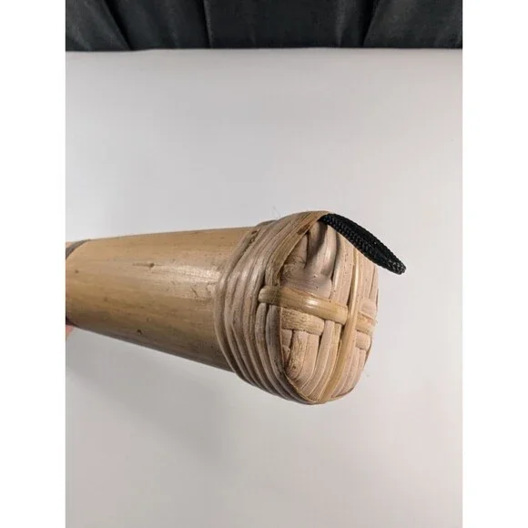 Traditional Rain Shaker Stick 24" Handcarved Bamboo Tree of Life Wooden - Picture 5 of 6